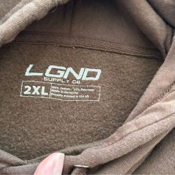 NWOT Men’s LGND Brown Hoodie Size 2XL